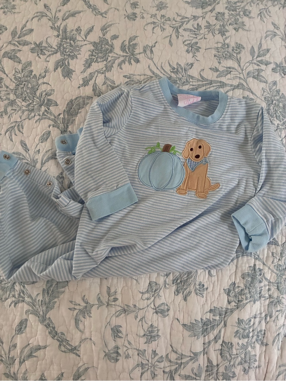 Stitchy Fish Fall Romper